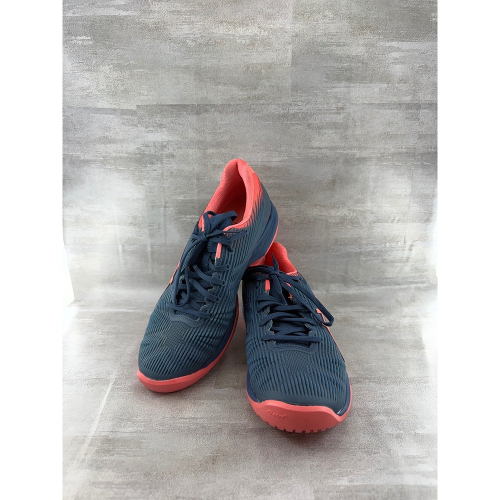 Asics Solution Speed FF Navy Coral Tennis Shoes 1042A002 Women Sz 8.5
